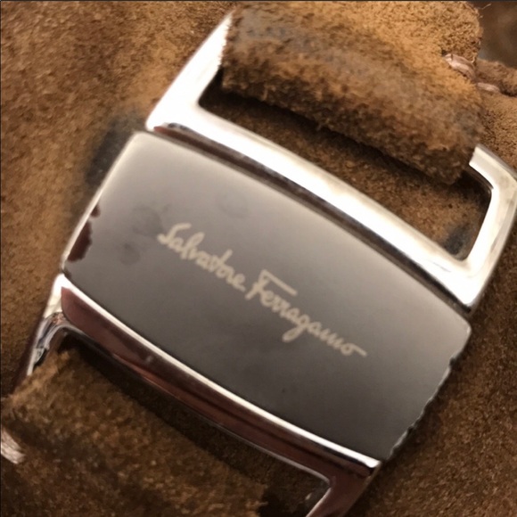 Salvatore Ferragamo Brown Suede Loafers main image 6